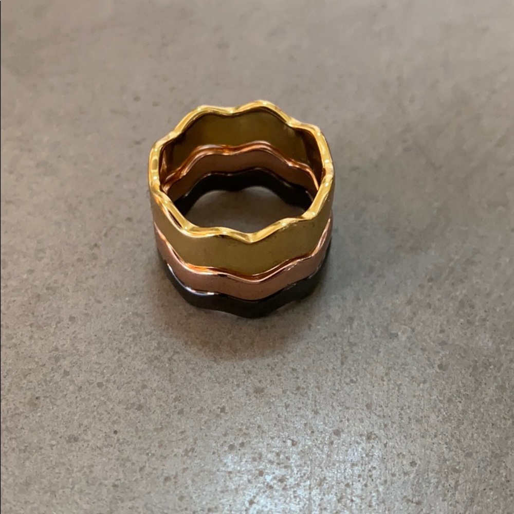Zigzags stack rings